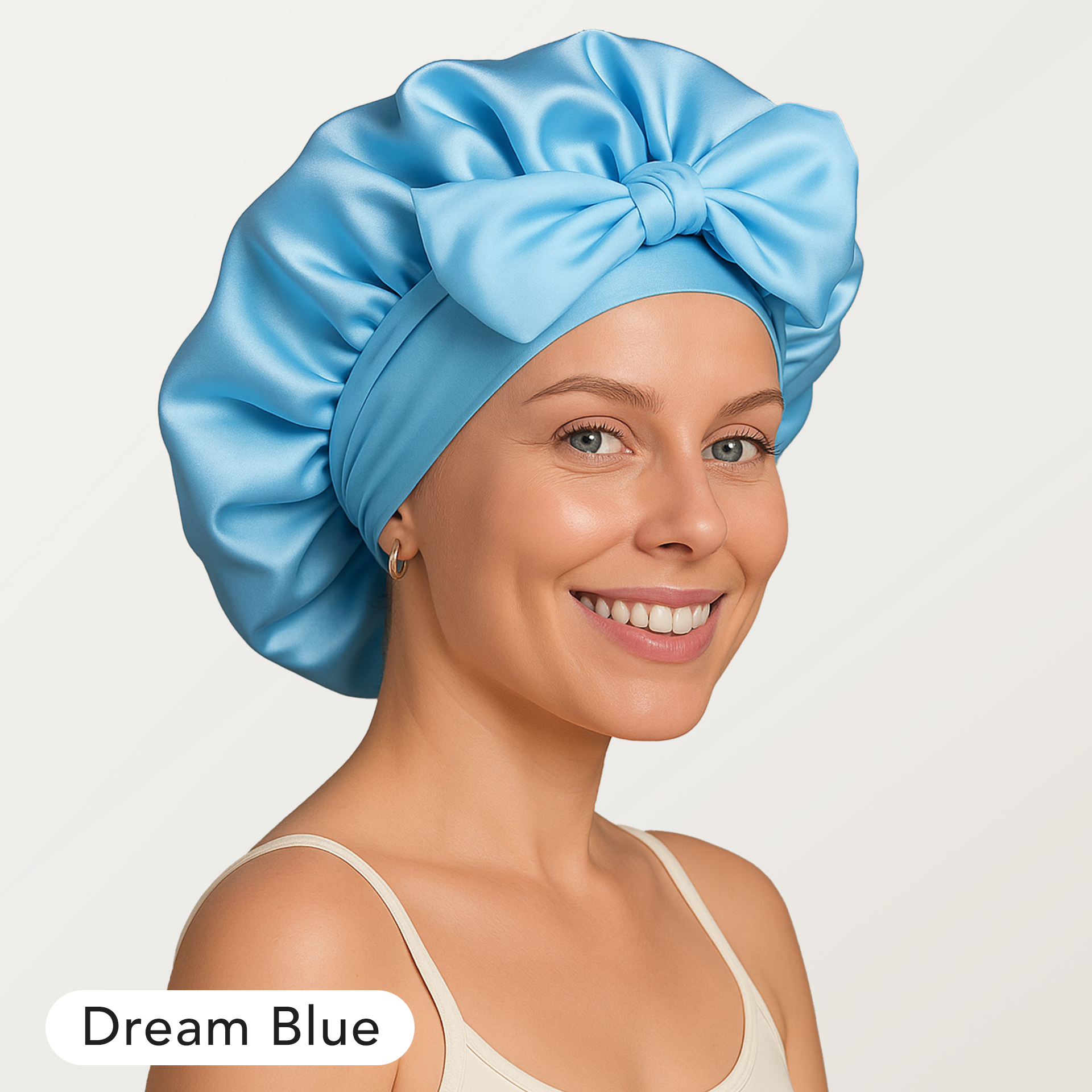Silk Luxe Sleep Bonnet – Elegant Double Elastic Night Cap for Hair Care & Frizz-Free Mornings