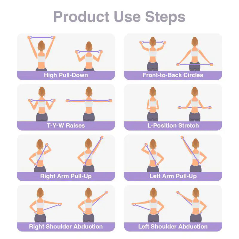 New Figure 8 Resistance Exercise Bands