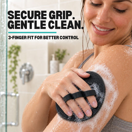 Soft Silicone Shower Scrubber – 4 Pack