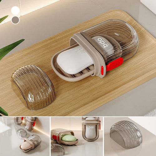 3-in-1 Portable Travel Soap Box: Secure-Seal Leakproof Design with Advanced Removable Drainage System