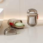 3-in-1 Portable Travel Soap Box: Secure-Seal Leakproof Design with Advanced Removable Drainage System