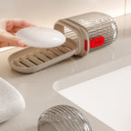 3-in-1 Portable Travel Soap Box: Secure-Seal Leakproof Design with Advanced Removable Drainage System