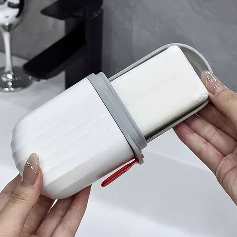 3-in-1 Portable Travel Soap Box: Secure-Seal Leakproof Design with Advanced Removable Drainage System