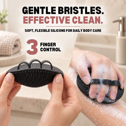 Soft Silicone Shower Scrubber – 4 Pack
