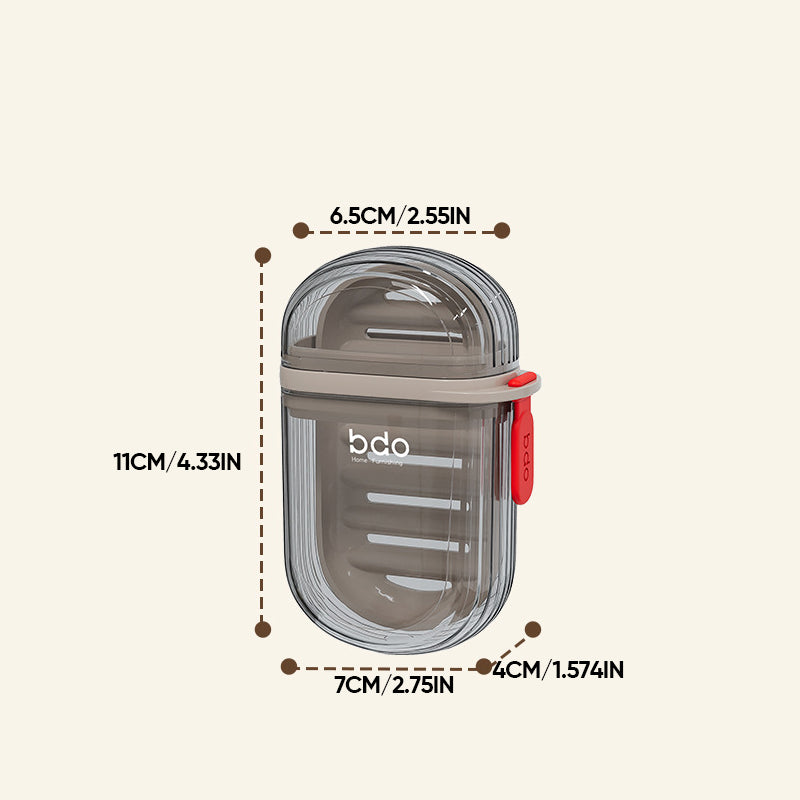 3-in-1 Portable Travel Soap Box: Secure-Seal Leakproof Design with Advanced Removable Drainage System