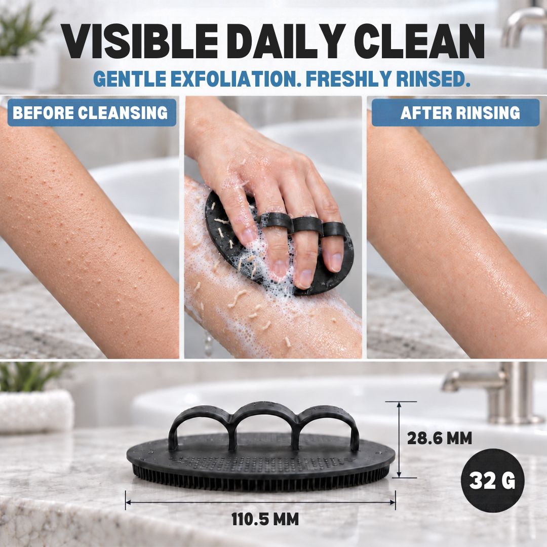 Soft Silicone Shower Scrubber – 4 Pack