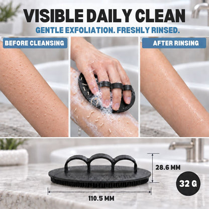 Soft Silicone Shower Scrubber – 4 Pack