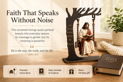 🎁 Buy 2 Get 1 Free – Christian Jesus Swing Table Decor