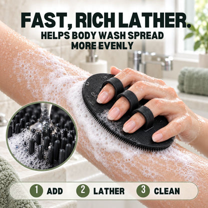 Soft Silicone Shower Scrubber – 4 Pack