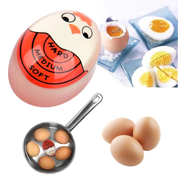 Stop Guessing! Perfect Soft & Hard Boiled Eggs Every Time – Heat Sensitive Color Changing Timer