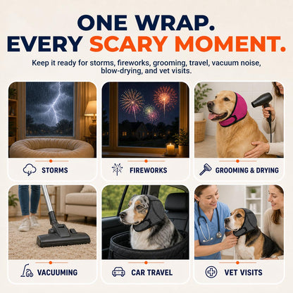 Sound-Dampening Dog Ear Wrap for Fireworks & Storm Anxiety 🐶