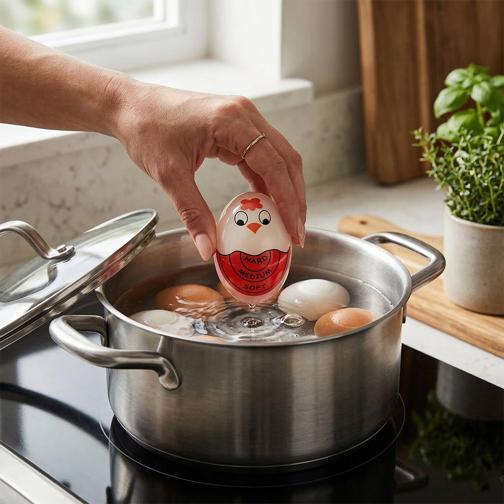Stop Guessing! Perfect Soft & Hard Boiled Eggs Every Time – Heat Sensitive Color Changing Timer