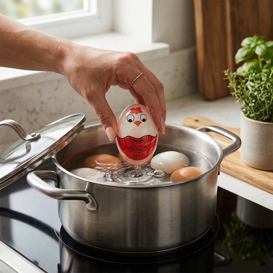 Stop Guessing! Perfect Soft & Hard Boiled Eggs Every Time – Heat Sensitive Color Changing Timer