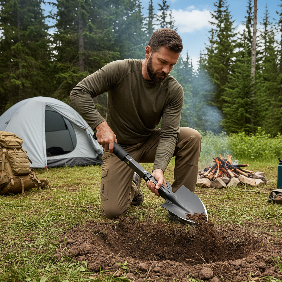 Ultimate Folding Survival Shovel: Multi-functional Tactical Tool for Camping & Emergencies 🏕️✨