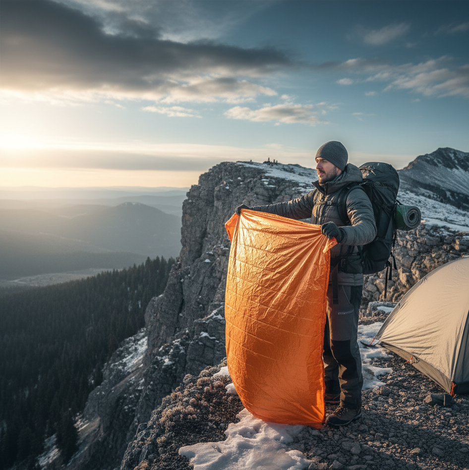 Emergency Thermal Bivvy Bag: Ultralight Mylar Survival Sleeping Bag & Shelter for Camping & Rescue 🏕️🧡