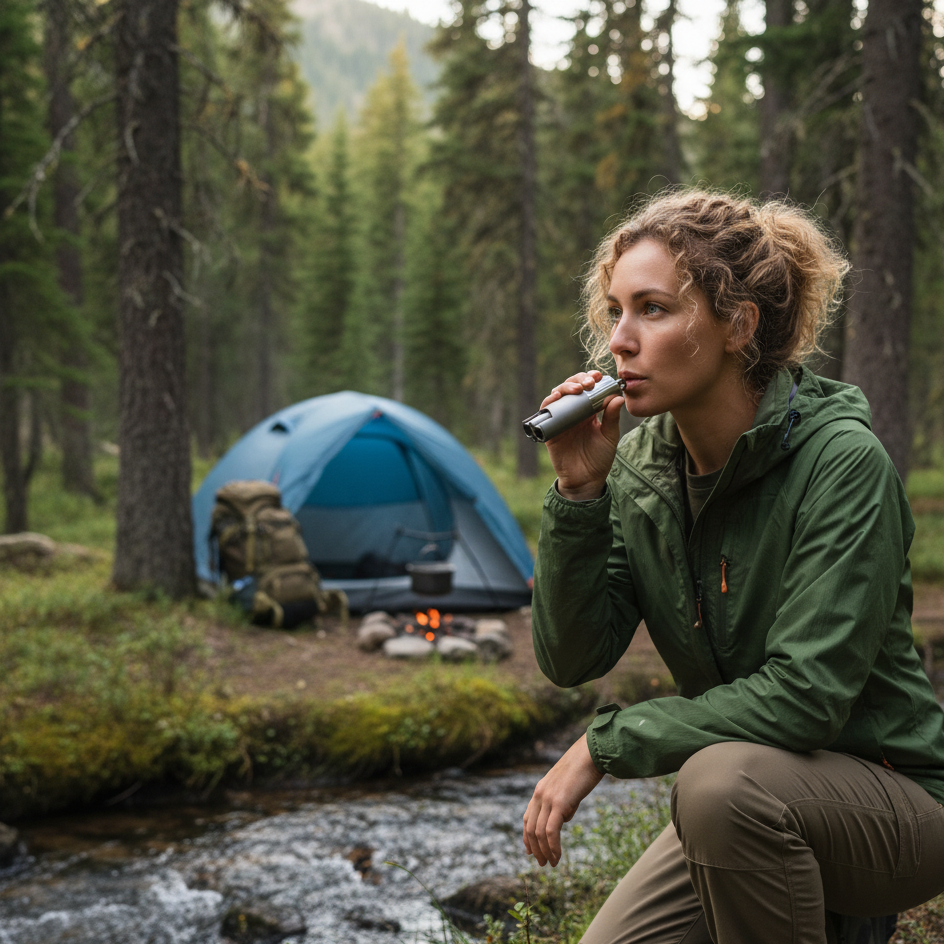 High-Decibel Triple-Pipe Emergency Survival Whistle: Professional Titanium & Stainless Steel EDC Signaling Tool 🏔️🔊