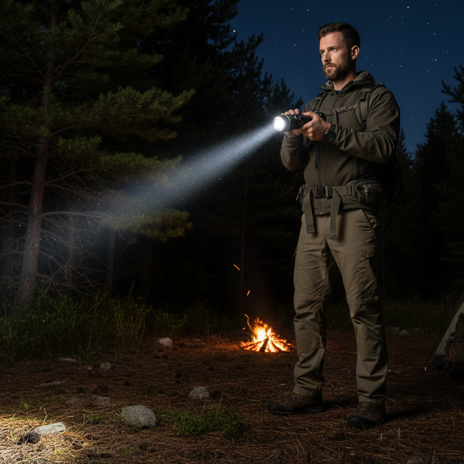 Ultra-Bright Tactical Flashlight: Professional High-Lumen Telescopic Zoom & Long-Range Expedition Torch 🔦⚡