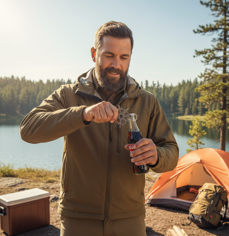 18-in-1 Snowflake Multi-Tool: Precision Carbon Steel EDC Pocket Wrench & Screwdriver Kit 🛠️❄️