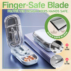 ✨ Precision Adjustable Pill Cutter & Case | Safe 2-in-1 Design