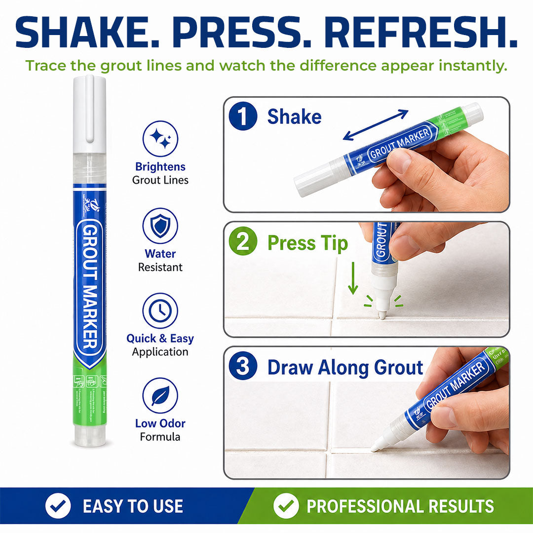 Grout Marker™ | Waterproof Tile Grout Paint & Repair Pen