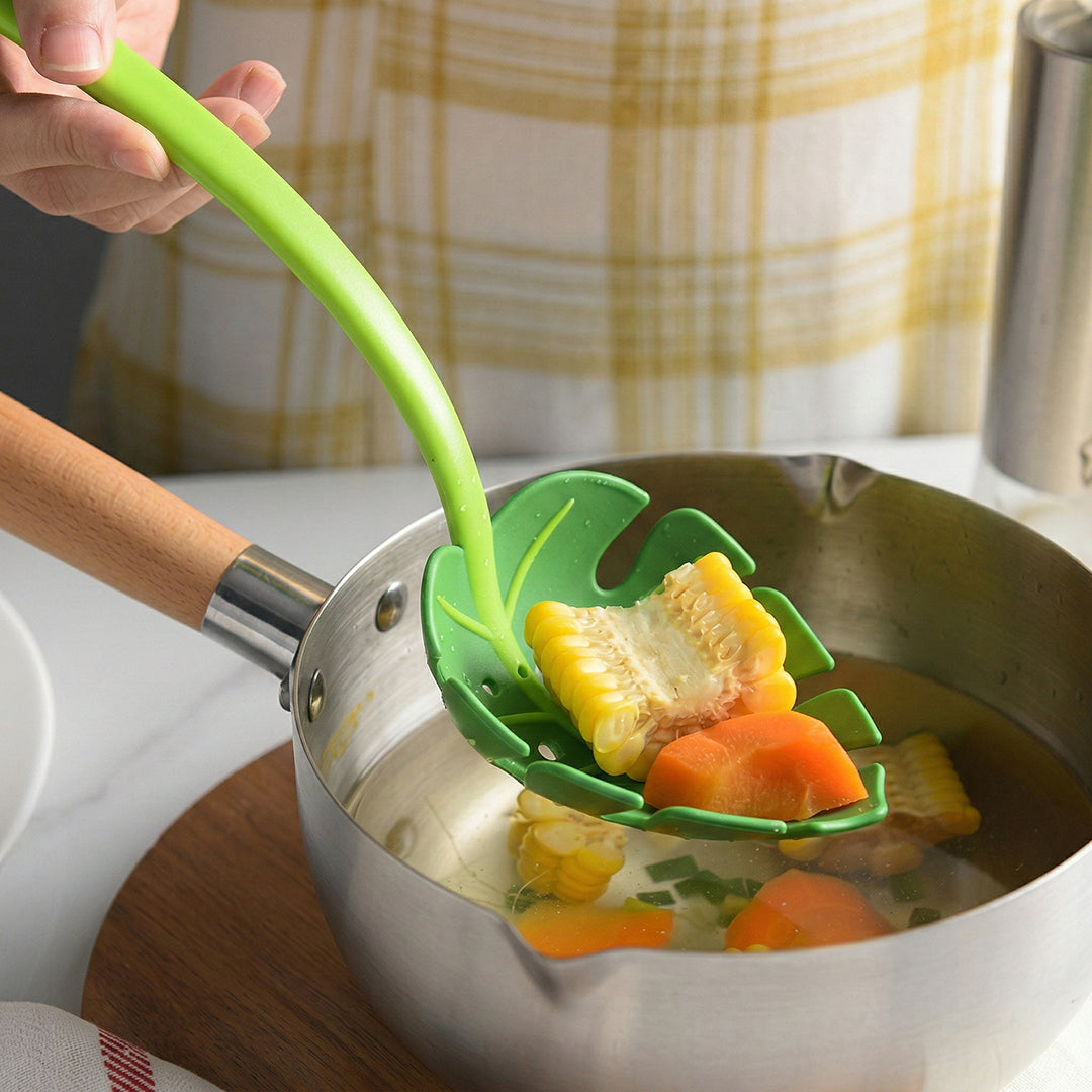 Large Slotted Leaf Spoon