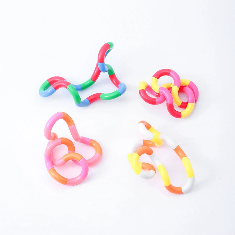 Quiet Twistable Fidget Toys Set – 5pcs Sensory Stress Relief for Kids & Adults, Portable & Creative Fun