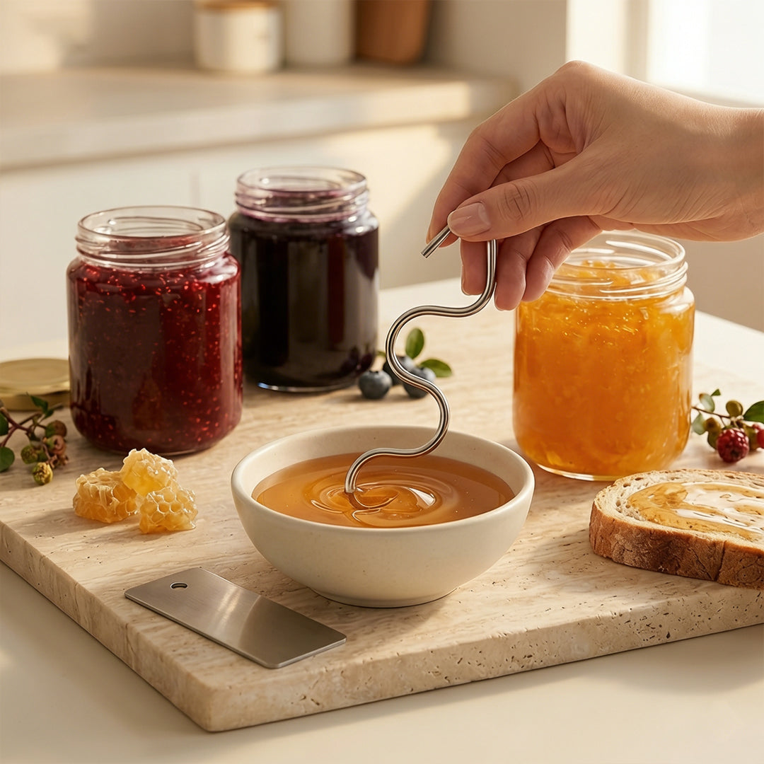 Stainless Steel Peanut Butter Mixer – Food-Grade Nut Butter Stirrer for Jars