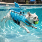SharkDog Professional Dog Lifesaver - Adjustable Shark-Fin Swim Vest for All Breeds