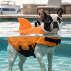 SharkDog Professional Dog Lifesaver - Adjustable Shark-Fin Swim Vest for All Breeds