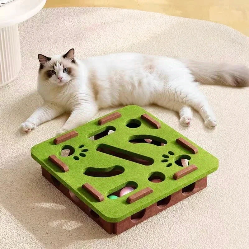 2026 Cat Scratch Puzzle Enrichment Box – Interactive Nail Filing & Scratch Toy for Indoor Cats, Stress‑Free Claw Care & Play