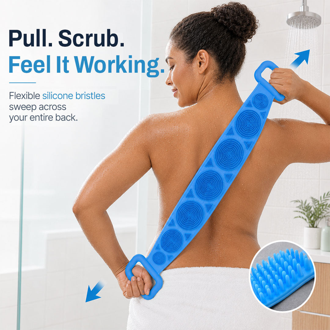 Double-Sided Silicone Back Scrubber