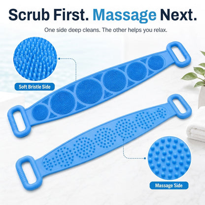 Double-Sided Silicone Back Scrubber