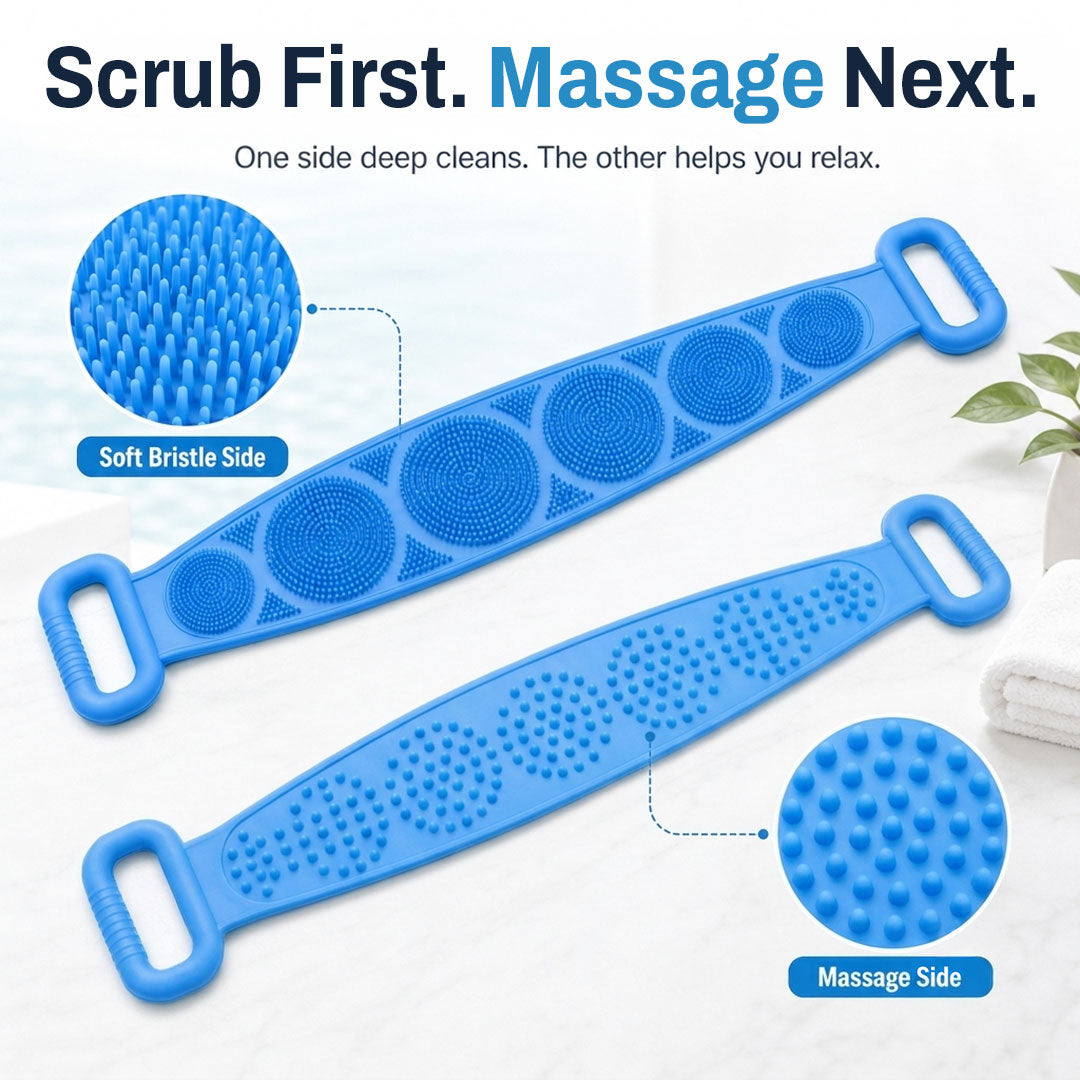 Double-Sided Silicone Back Scrubber