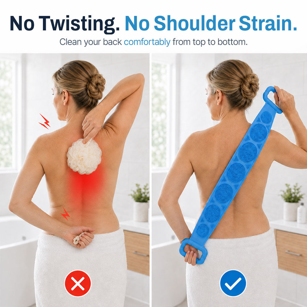 Double-Sided Silicone Back Scrubber