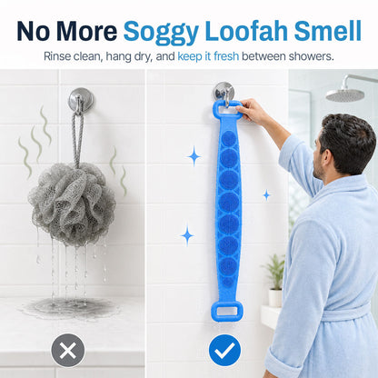 Double-Sided Silicone Back Scrubber
