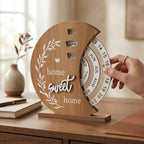 Wooden Perpetual  Desk Calendar