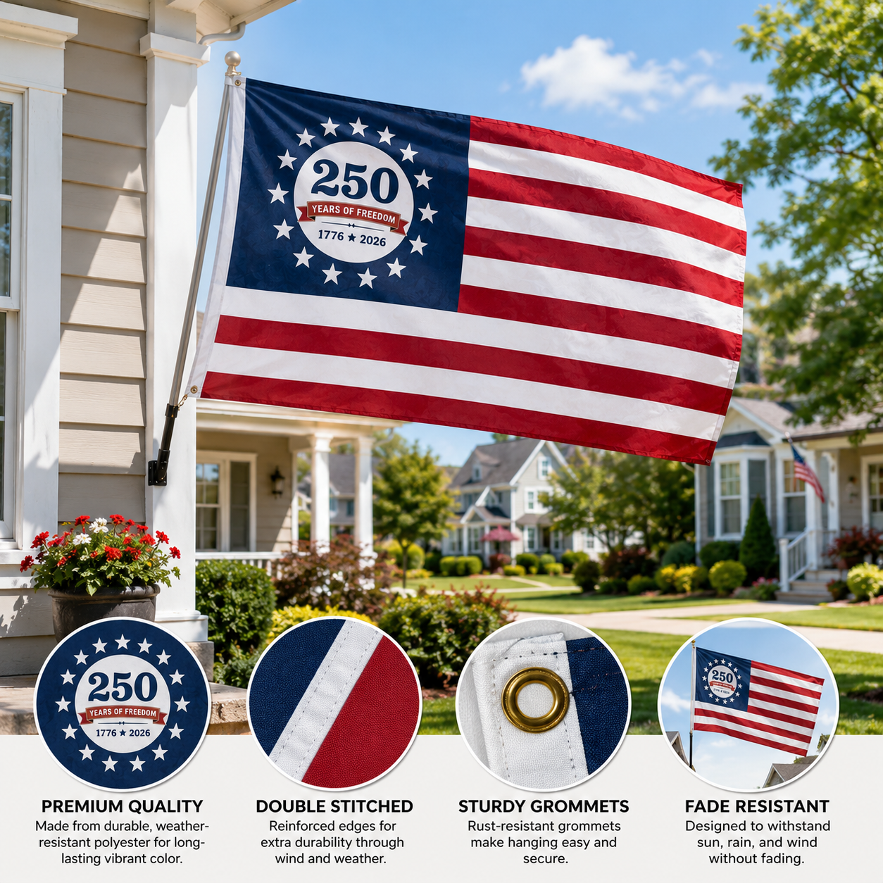 Celebrate 250 Years of Freedom with a Flag as Bold as Your Spirit