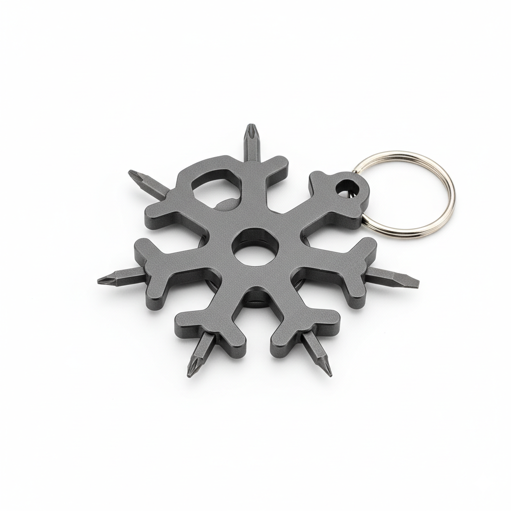 18-in-1 Snowflake Multi-Tool: Precision Carbon Steel EDC Pocket Wrench & Screwdriver Kit 🛠️❄️