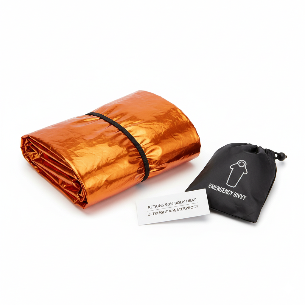 Emergency Thermal Bivvy Bag: Ultralight Mylar Survival Sleeping Bag & Shelter for Camping & Rescue 🏕️🧡