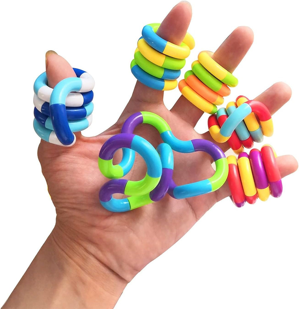 Quiet Twistable Fidget Toys Set – 5pcs Sensory Stress Relief for Kids & Adults, Portable & Creative Fun