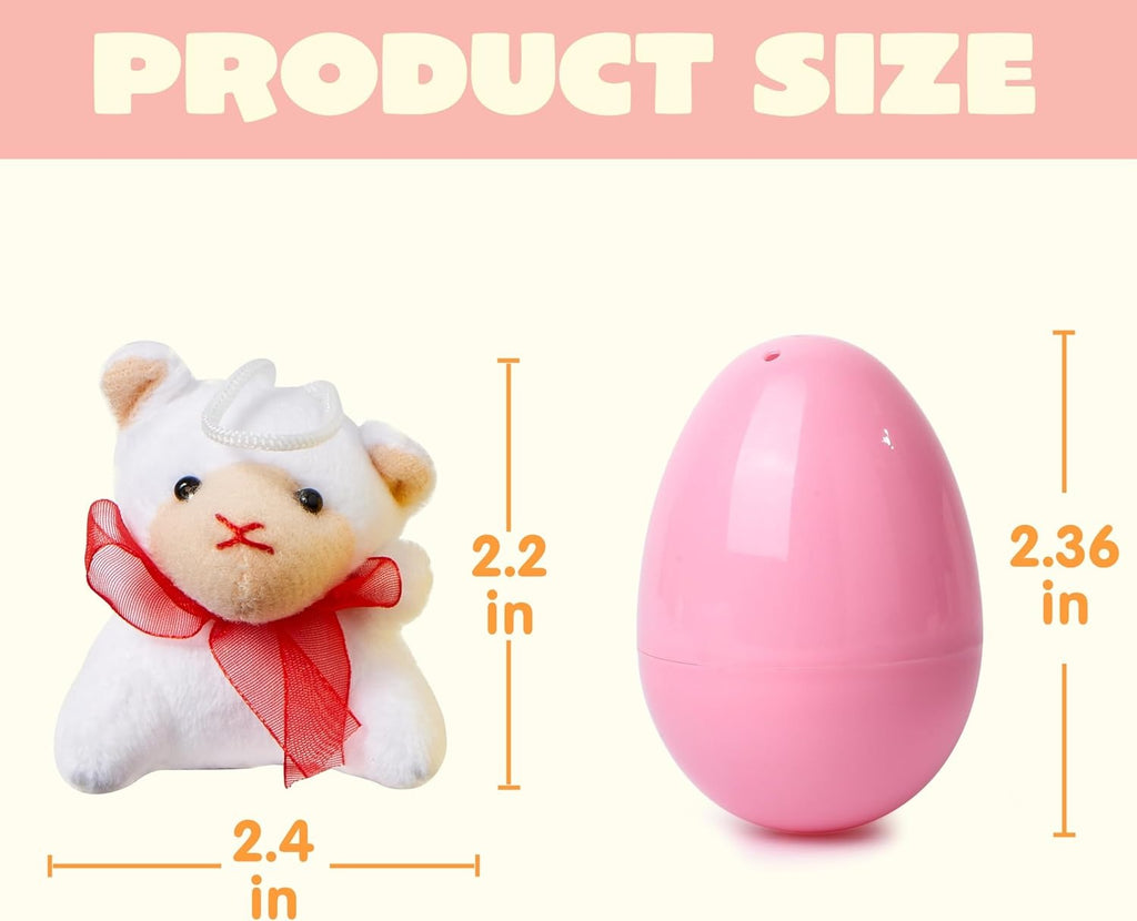 Easter Surprise Eggs: 12-Pack Hidden Plush Animal Toys
