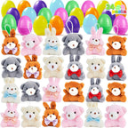 Easter Surprise Eggs: 12-Pack Hidden Plush Animal Toys