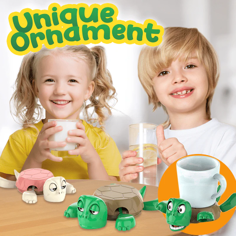 Funny 3D Turtle Coaster 🐢✨ | Surprise Pop-Up Design · Protects Surfaces from Rings & Heat