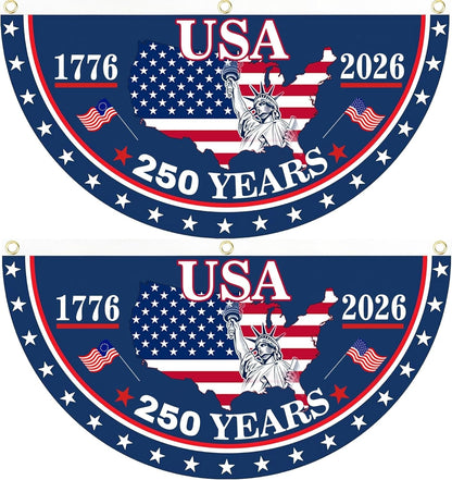 Commemorative 250th Half-Fan Flag