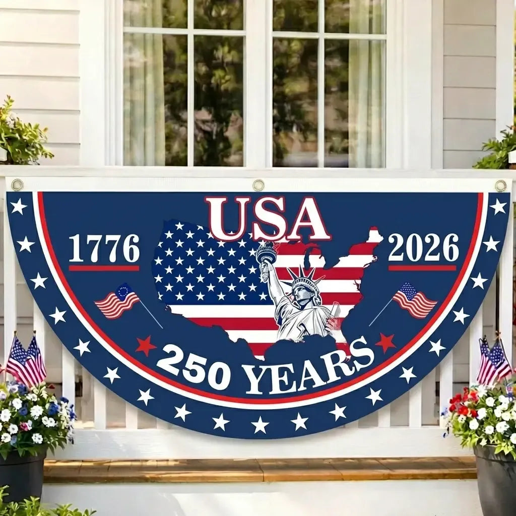Commemorative 250th Half-Fan Flag